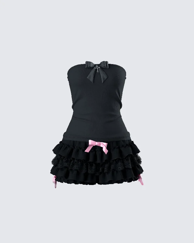 Aloa Noir Ruffle Set