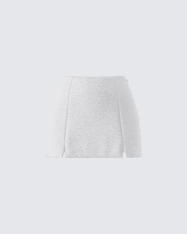 Kiraz Heather Grey Micro Mini Skirt