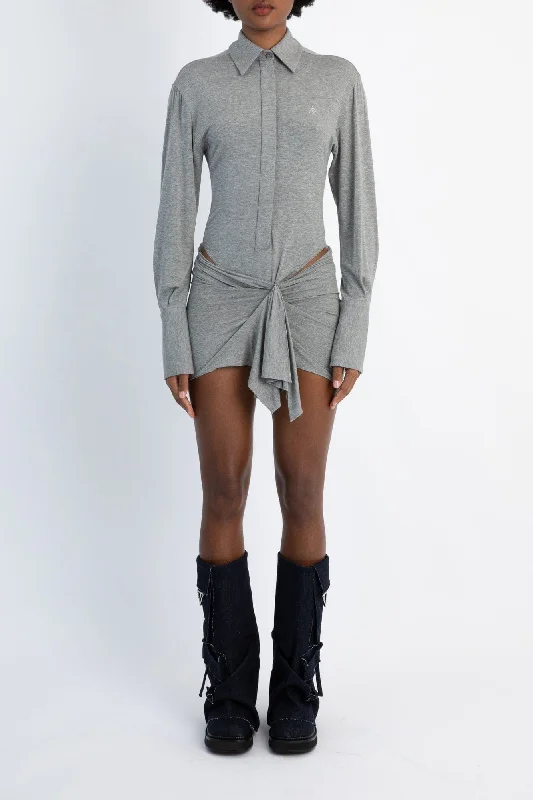 The Attico Mini Dress in Grey