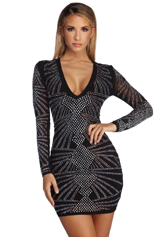 Deandra Precious Heat Stone Bodycon Dress