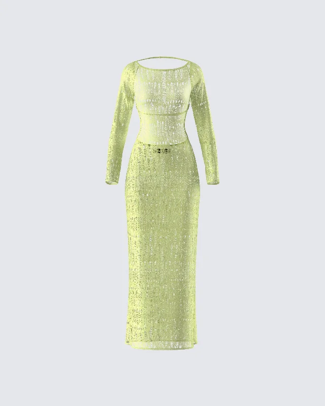 Hartley Green Open Knit Maxi Dress