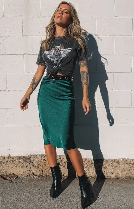 Trisha Midi Skirt Emerald