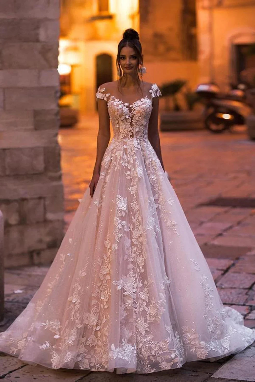 Wedding Dresses For Women Off The Shoulder Backless Lace Appliques