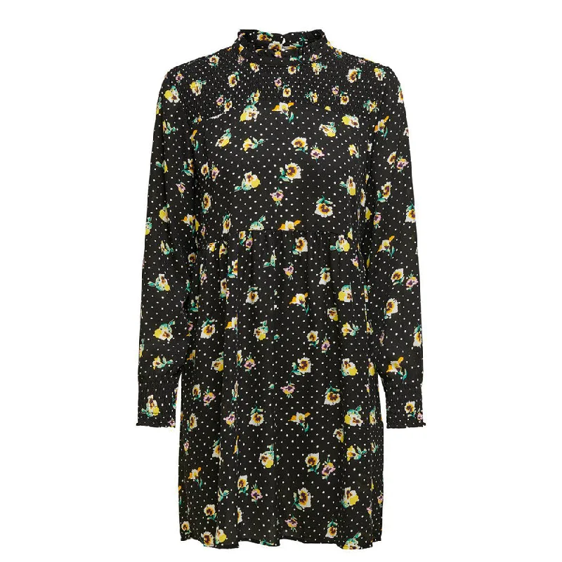 Women's Floral Dress,Black