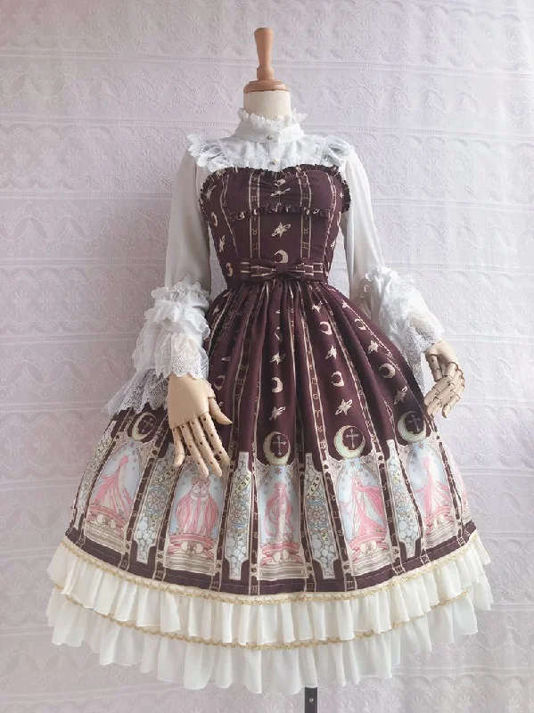 Yilia ~ Constellation Printing Chiffon Lolita JSK Dress