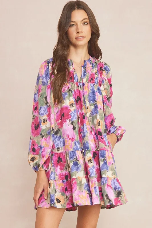 Orchid Floral Dress