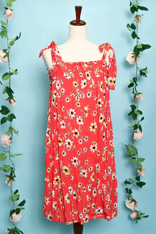 PLUS Coral Sync Floral Dress