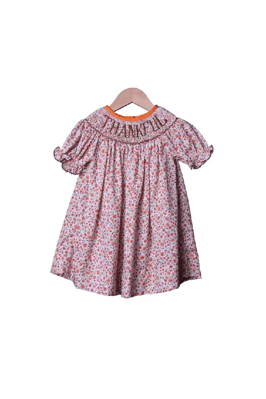 Smocked Thankful Floral Dress